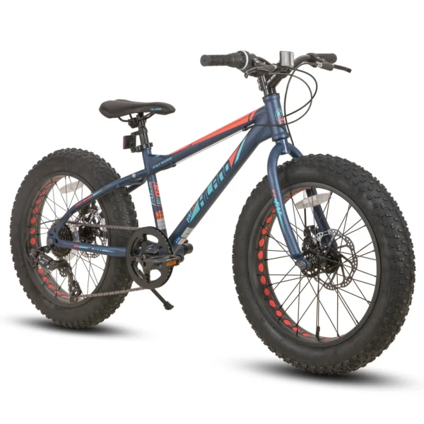 Hiland 20 Inch Kids' Bike Fat Tire Mountain Bike for Boys and Girls, Shimano 7-Speed, Dual-Disc Brake,Beach and Snow Bicycle - 图片 2