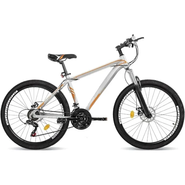 Mountain Bike with 26 inch Fat Tire,21 Speed with High Carbon Steel Frame,Double Disc Brake and Front Suspension Anti-Slip Bikes - 图片 3