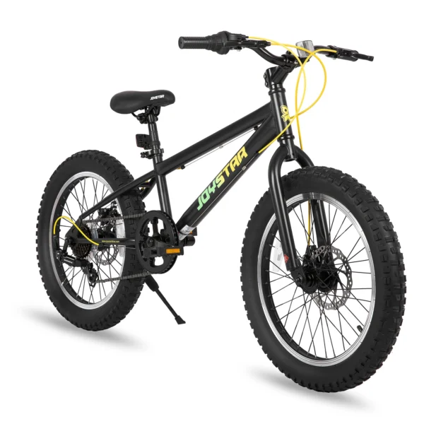 Hiland 20 Inch Kids' Bike Fat Tire Mountain Bike for Boys and Girls, Shimano 7-Speed, Dual-Disc Brake,Beach and Snow Bicycle - 图片 4