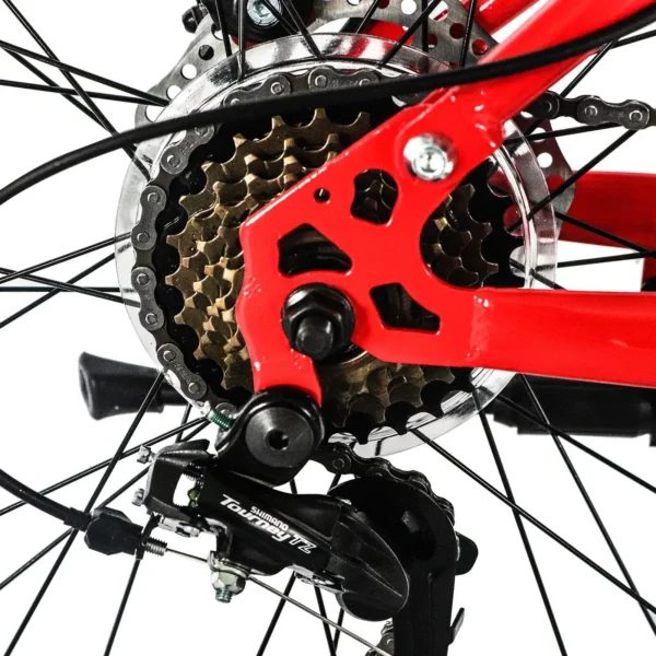 CamPingSurvivals 26'' Land Rover TX30 Mountain Bike - High Carbon Steel, 21, 100kg Capacity, Red & Black - 图片 5