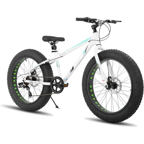 Mountain Bike with 26 inch Fat Tire,21 Speed with High Carbon Steel Frame,Double Disc Brake and Front Suspension Anti-Slip Bikes