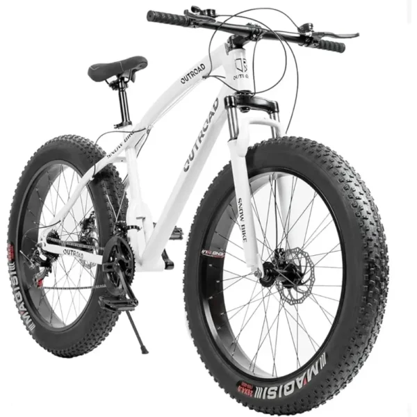 Mountain Bike with 26 inch Fat Tire,21 Speed with High Carbon Steel Frame,Double Disc Brake and Front Suspension Anti-Slip Bikes - 图片 8