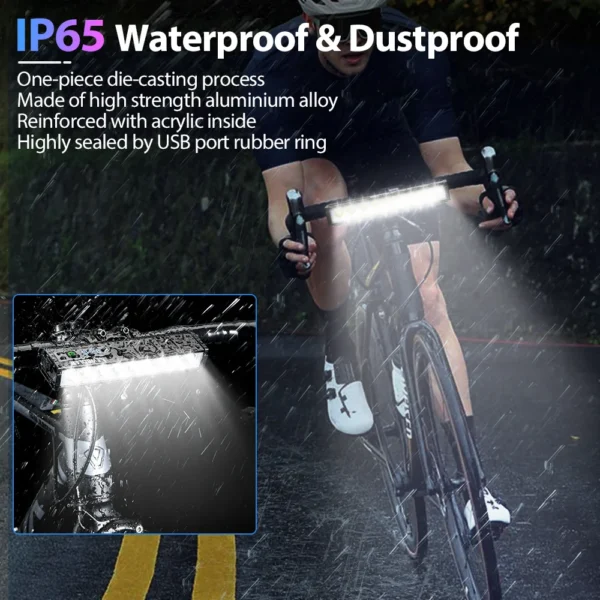 NEWBOLER Bicycle Light Front 10000Lumen Bike Light 10000mAh Waterproof Flashlight USB Charging MTB Road Cycling Lamp Accessories - 图片 5