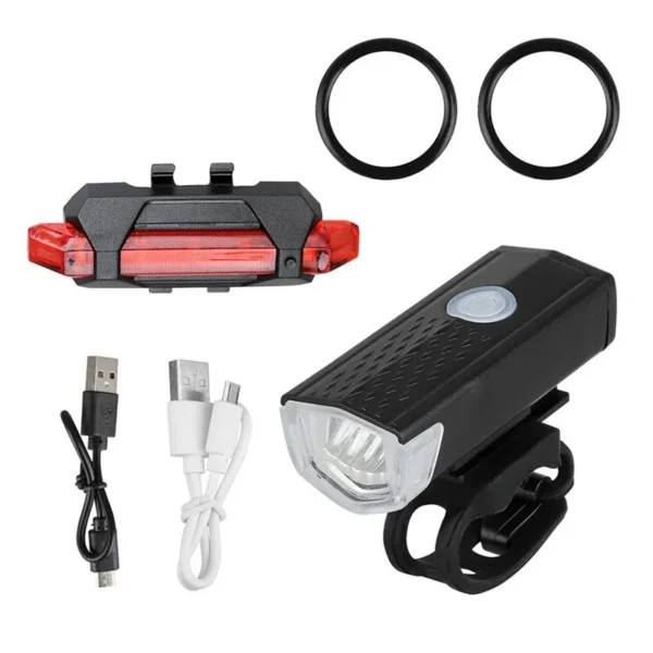 Bike Bicycle Light USB LED Rechargeable Set MTB Road Bike Front Back Headlight Lamp Flashlight Cycling Light Cycling Accessories - 图片 7